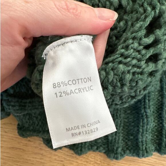 Lovers + Friends - Daybreak Cable Knit Pom Pom Sweater in Green - Picture 6 of 6